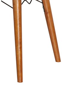 Καρέκλα Sonora I pakoworld βελουτέ εκρού-καρυδί πόδι - Βελούδο - 266-000003