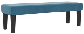 vidaXL Κρεβάτι Box Spring με Στρώμα & Πάγκο Σκούρο Μπλε 160x200 εκ. Βελούδο