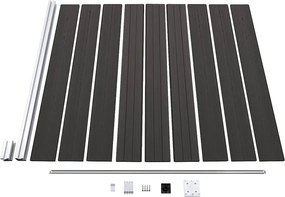 vidaXL Πάνελ Περίφραξης Μαύρο 175 x 186 εκ. από WPC