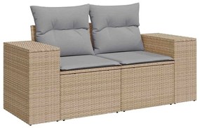 vidaXL Σετ Καναπέ Κήπου 9 pcs Μπεζ συνθετικό ρατάν