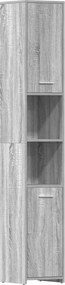 vidaXL Ντουλάπι Μπάνιου Γκρι Sonoma 30x30x183,5 εκ. Επεξεργασμένο Ξύλο