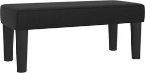 vidaXL Κρεβάτι Boxspring με Στρώμα Μαύρο 120 x 200 εκ. Συνθετικό Δέρμα