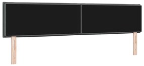 vidaXL Κεφαλάρι με κεφαλάρι Σκούρο Γκρι 200 cm Τεχνητό Δέρμα