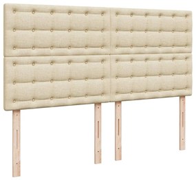 ΚΡΕΒΑΤΙ BOXSPRING ΜΕ ΣΤΡΩΜΑ ΚΡΕΜ 180X200 ΕΚ. ΥΦΑΣΜΑΤΙΝΟ 3294066