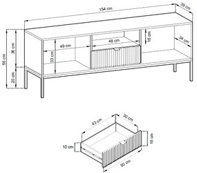 Έπιπλο τηλεόρασης Palermo-Mauro