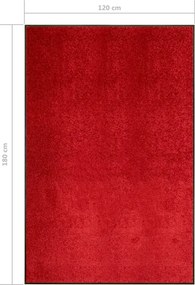 vidaXL Πατάκι Εισόδου Πλενόμενο Κόκκινο 120 x 180 εκ.