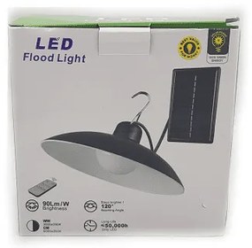 LED λάμπα με ηλιακό πάνελ και τηλεχειριστήριο
