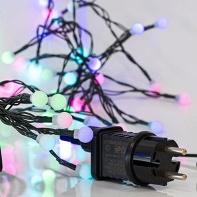 Χριστουγεννιάτικα Λαμπάκια 80 LED Σε Σειρά 10.9μ Πολύχρωμα Με Μπαταρία Eurolamp 600-11916