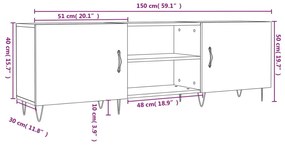 ΈΠΙΠΛΟ ΤΗΛΕΟΡΑΣΗΣ ΛΕΥΚΟ 150X30X50 ΕΚ. ΑΠΟ ΕΠΕΞΕΡΓΑΣΜΕΝΟ ΞΥΛΟ 829092