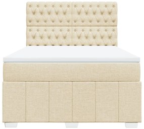 ΚΡΕΒΑΤΙ BOXSPRING ΜΕ ΣΤΡΩΜΑ ΚΡΕΜ 140X200 ΕΚ. ΥΦΑΣΜΑΤΙΝΟ 3294003