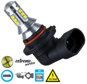 GloboStar® 81442 Λάμπα Αυτοκίνητου HB3 9005 3rd Generation Can-Bus Extreme Series LED 16 CREE XBD 15W 2115lm 360° DC 12V IP20 Ψυχρό Λευκό 6000K