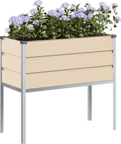 vidaXL Γλάστρα Ελεφαντόδοντο 100 x 45 x 90 εκ. Επικαλυμμένος Χάλυβας