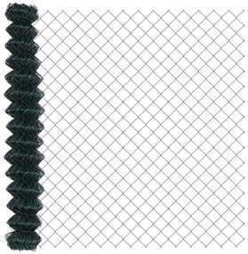 Φράχτης αλυσίδας Πράσινο 10 x 1.6 m Ατσάλι