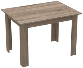 Σετ Τραπεζαρία Manka-Ezra σετ 5τεμ σε sonoma truffle-μαύρη απόχρωση 110x80x77εκ 110x80x77 εκ.