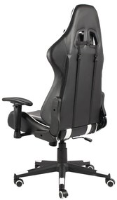 vidaXL Καρέκλα Gaming Περιστρεφόμενη Λευκή από PVC
