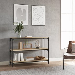 vidaXL Βιβλιοθήκη Sonoma Δρυς 100x33x70,5 εκ. Επεξεργ. Ξύλο &amp; Ατσάλι