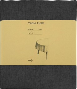 vidaXL Ύφασμα Τραπέζης Σκούρο Γκρι Διάμ. 160 cm Γύρος