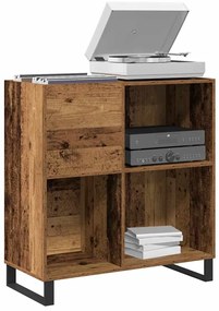 vidaXL Ντουλάπι δίσκων βινυλίου με ράφι artisan δρυς 85 x 38 x 89 εκ.