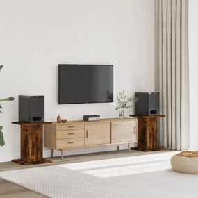 vidaXL Βάσεις Ηχείων 2Τεμ. Καπνιστή Δρυς 30x30x60εκ Επεξεργασμένο Ξύλο