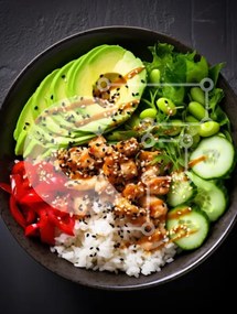 Σετ των 2 Intra Συλλεκτικό Ξύλινο Παζλ Plywood 4mm - Υγιεινό μπολ με κοτόπουλο, αβοκάντο και λαχανικά Σε Ξύλινο Κουτί - Διαστάσεις: 10x10 cm – 25 κομμάτια