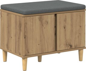 vidaXL Παγκάκι Χαλωρίου Τεχνίτικη Δρυς 60 x 38 x 46 εκ