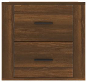 vidaXL Κομοδίνο Επιτοίχιο Καφέ Δρυς 50x36x47 εκ.