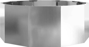 vidaXL Γλάστρα Ασημί 90 x 90 x 35 εκ Επικαλυμμένος Χάλυβας