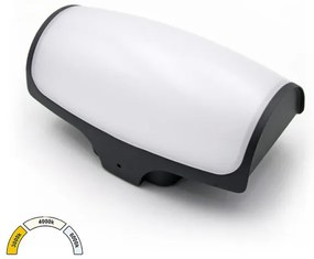 Απλίκα Φωτιστικό Τοίχου LED 12W Γραφίτης ΙΡ54 3CCT 3-8121 Lumen-3-8121-Ανθρακί 3-8121