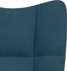vidaXL Πολυθρόνα Relax Μπλε Βελούδινη