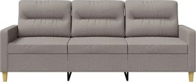 vidaXL Καναπές Τριθέσιος Taupe 180 εκ. Υφασμάτινος