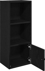 vidaXL Βιβλιοθήκη Μαύρη Δρυς 31x24x77 cm Κατασκευασμένο ξύλο