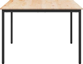 vidaXL Τραπεζαρία Φυσικό 110 x 110 x 75 cm Στερεά ξυλεία πεύκου