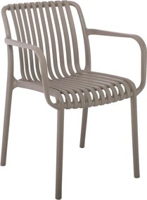 MODA Πολυθρόνα-Pro Στοιβαζόμενη, PP-UV Protection Απόχρωση Mocha