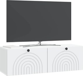 vidaXL Τοποθετούμενος στον τοίχο τηλεοπτικός ερμάριος Επιτοίχιο Λευκό