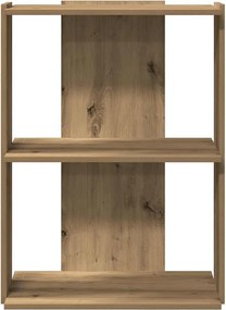 vidaXL Βιβλιοθήκη 3 επιπέδων Δρυς τεχνίτης 60x30x80 cm