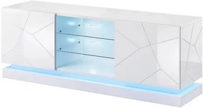 Έπιπλο τηλεόρασης Qiu με LED-Leuko-Μήκος: 200 εκ. - 160.00Χ40.00Χ57.00cm