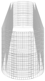 Συρματοκιβώτιο-Γλάστρα Υπερυψωμένη 500x100x100 εκ Γαλβ. Ατσάλι - Ασήμι