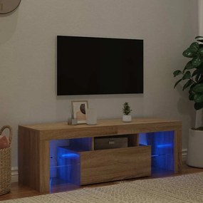 vidaXL Έπιπλο Τηλεόρασης με LED Sonoma Δρυς 120x35x40 εκ.