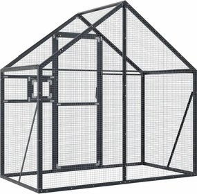 vidaXL Κλουβί Ανθρακί 179 x 100 x 185 εκ. από Αλουμίνιο