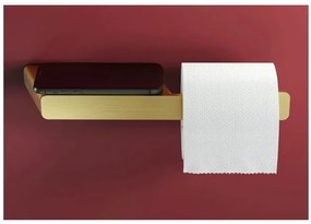 Geesa SHIFT Gold Brushed Χαρτοθήκη με Εταζέρα