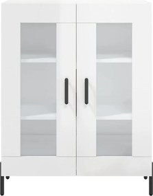 vidaXL Ντουλάπι Γυαλιστερό Λευκό 69,5x34x90 εκ. Επεξεργασμένο Ξύλο