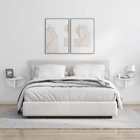 vidaXL Ράφι Τοίχου 2 pcs Υψηλής γυαλάδας λευκό 38 x 19 x 19 εκ