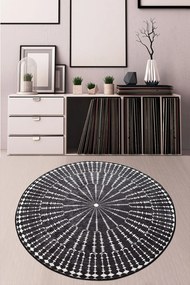 Χαλί Buio 882CHL3102 Black-White Conceptum Hypnose 140X140cm Round