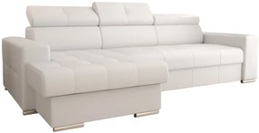 Γωνιακός καναπές April mini  Eco LTHR-Leuko-Αριστερή