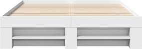 vidaXL Πλαίσιο Κρεβατιού Λευκό 140 x 200 εκ. Επεξεργ. Ξύλο