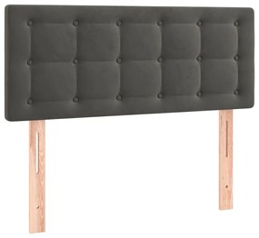 Κεφαλάρι Κρεβατιού LED Σκούρο Γκρι 80x5x78/88 εκ. Βελούδινο 3122077