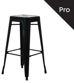 RELIX Σκαμπό Bar-Pro, Μέταλλο Βαφή Μαύρο  43x43 H.76cm [-Μαύρο-] [-Μέταλλο-] Ε5190,1