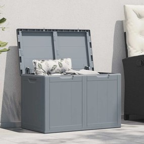 vidaXL Μπαούλο Αποθήκευσης Κήπου Γκρι 180 Λίτρα Όψη ξύλου από PP