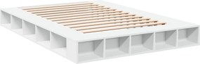 vidaXL Πλαίσιο Κρεβατιού Λευκό 160x200 εκ. Επεξεργασμένο Ξύλο