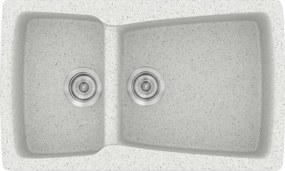 Sanitec Classic 320 (79×50) - Γρανιτένιος νεροχύτης - Granite WHITE